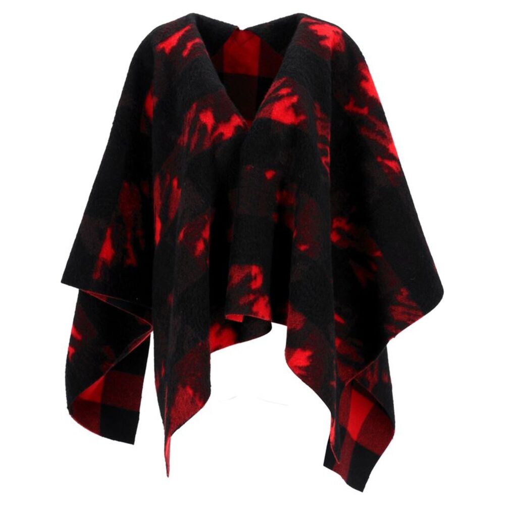 Dsquared2 Reversible Poncho in Red Wool